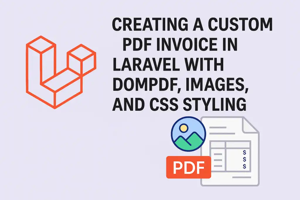 Creating a Custom PDF Invoice in Laravel with DomPDF, Images, and CSS Styling